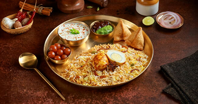 Egg Biryani Thali