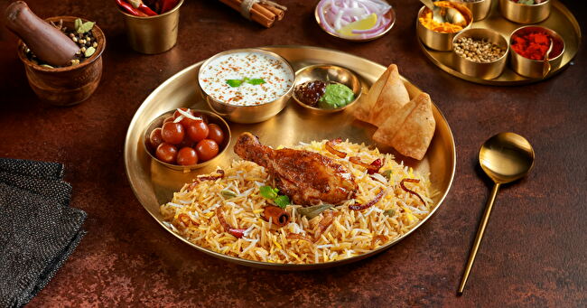 Tangdi Chicken Biryani Thali