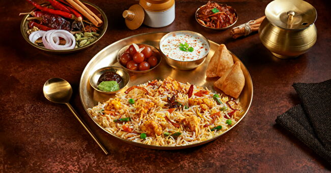 Veg Handi Biryani Thali