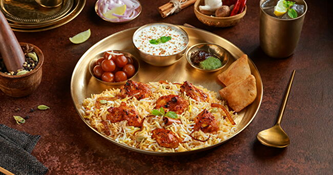 Chicken Tikka Biryani Thali - bestseller