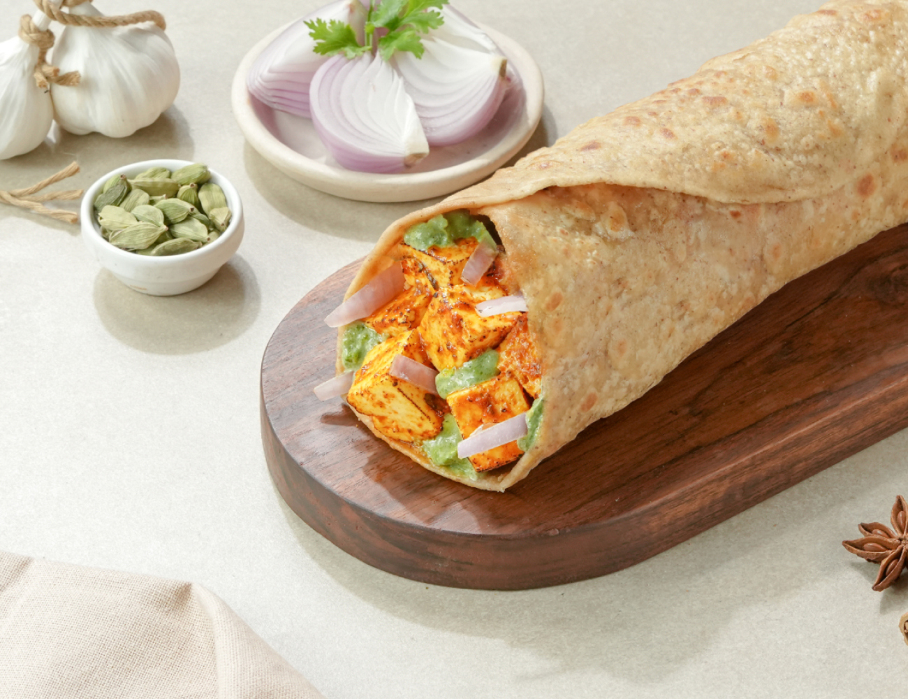 Paneer Tikka Masala Roll