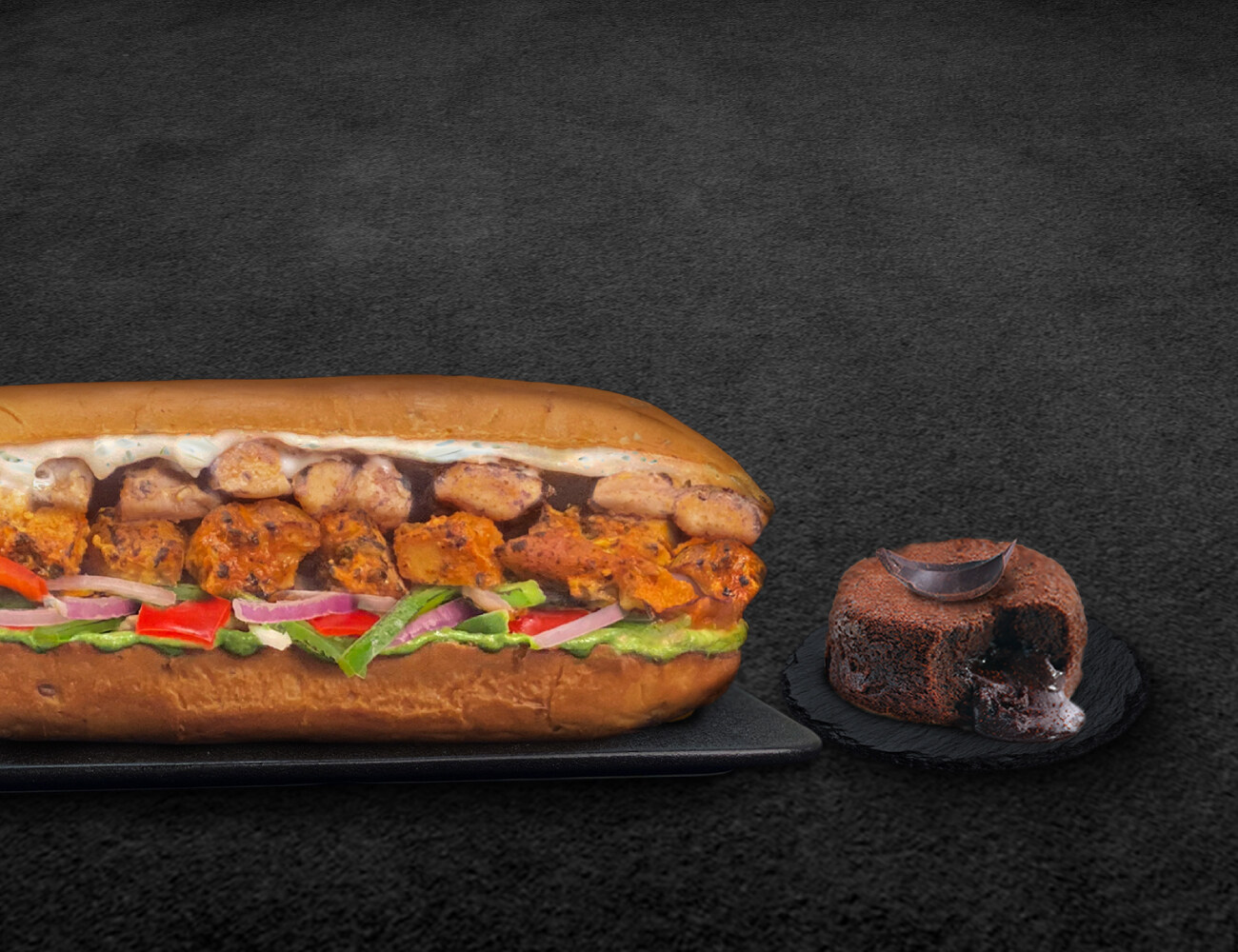 Double Cheese Chicken Sub-Sandwich + Chocolava