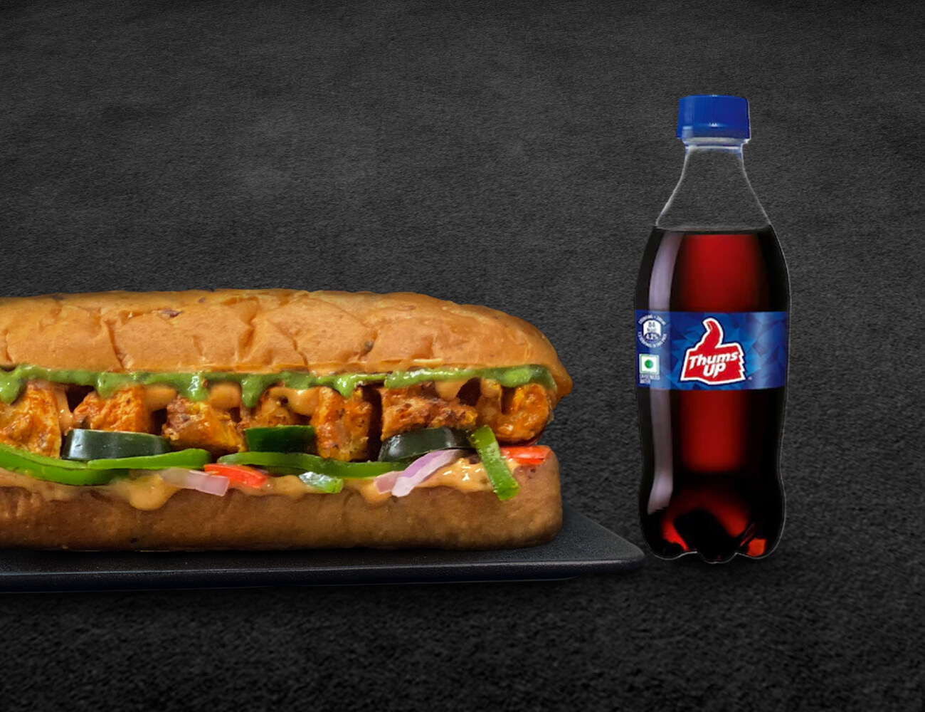 Peri Peri Chicken Sub-Sandwich + Thums Up