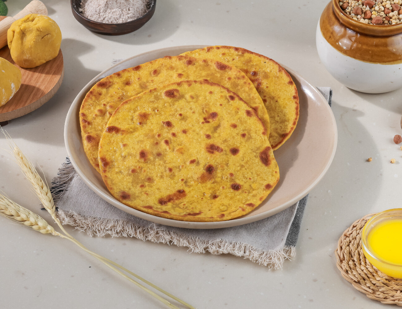 Ghee Multi-Grain Missi Roti [Pack Of 3]