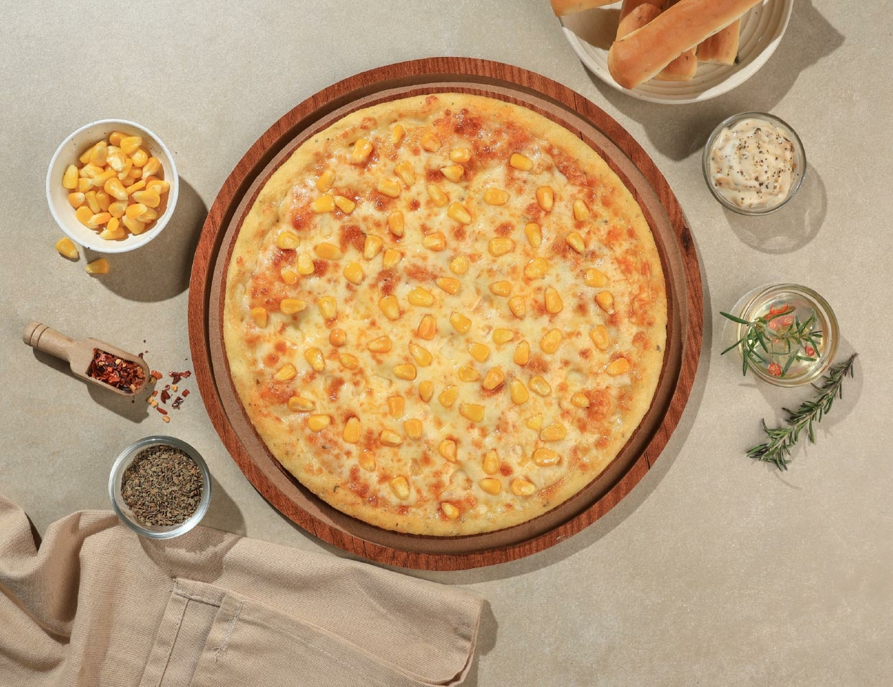 Corn & Cheese Pizza [7" Regular]