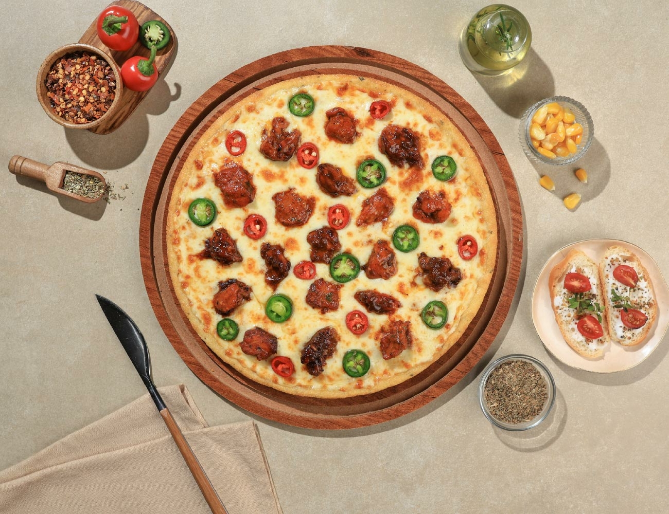 Fiery Chick-Flick Pizza [7" Regular]