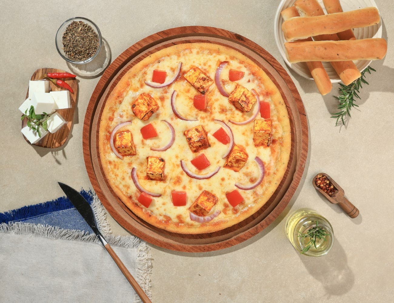 Tikka Paneer Pizza [10" Big]