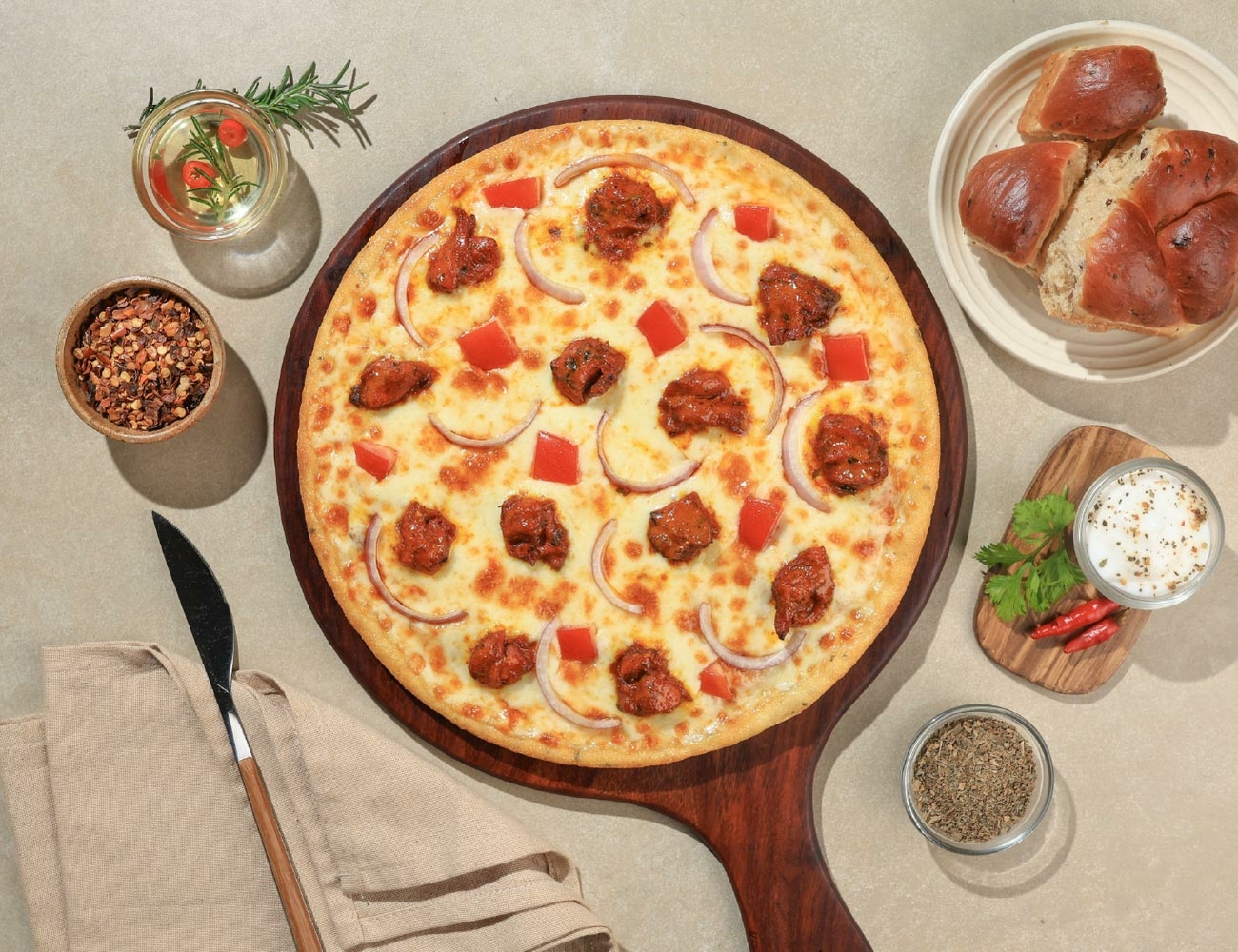 Tikka Chicken Pizza [10" Big]