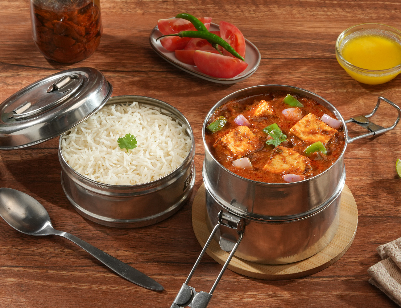 Mom's Special Paneer - RICE Meal