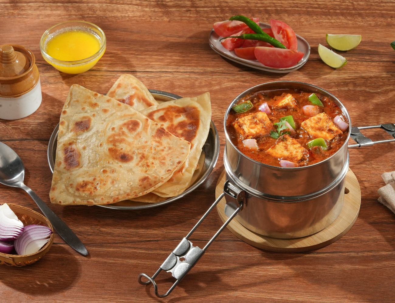 Mom's Special Paneer - PARATHA Meal