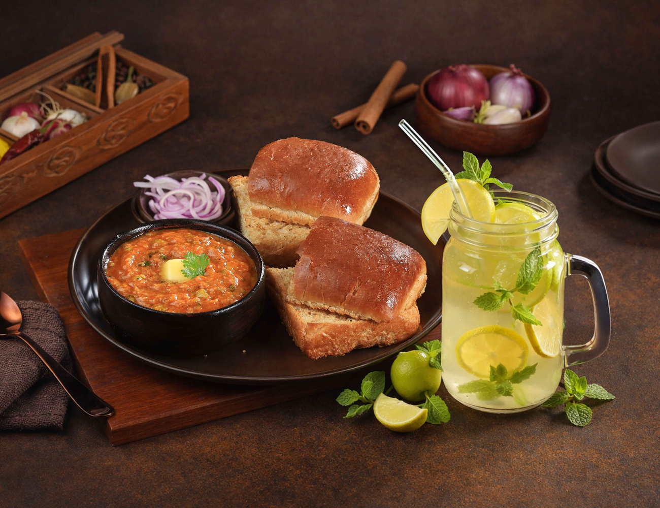 Pav Bhaji + Lemonade