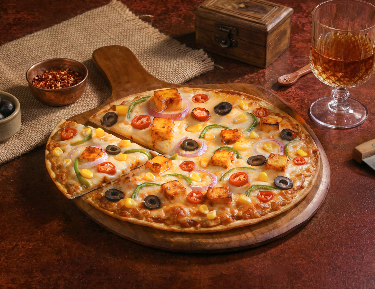 Veg Total Domination Pizza [7" Regular, ULTRA-THIN Crust]