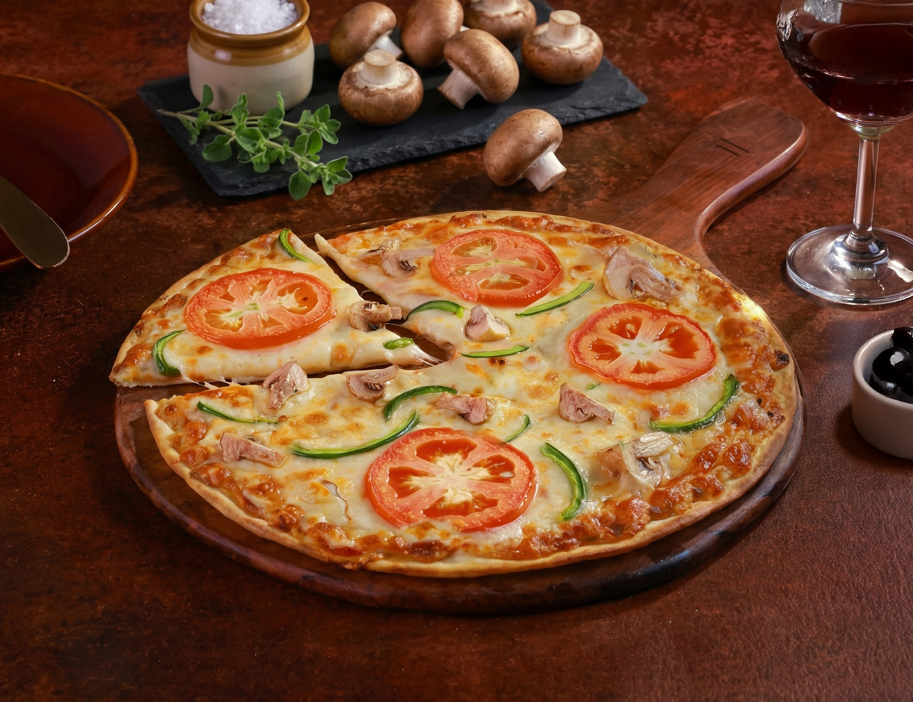 Mushroom Affair Pizza [7" Regular, ULTRA-THIN Crust]