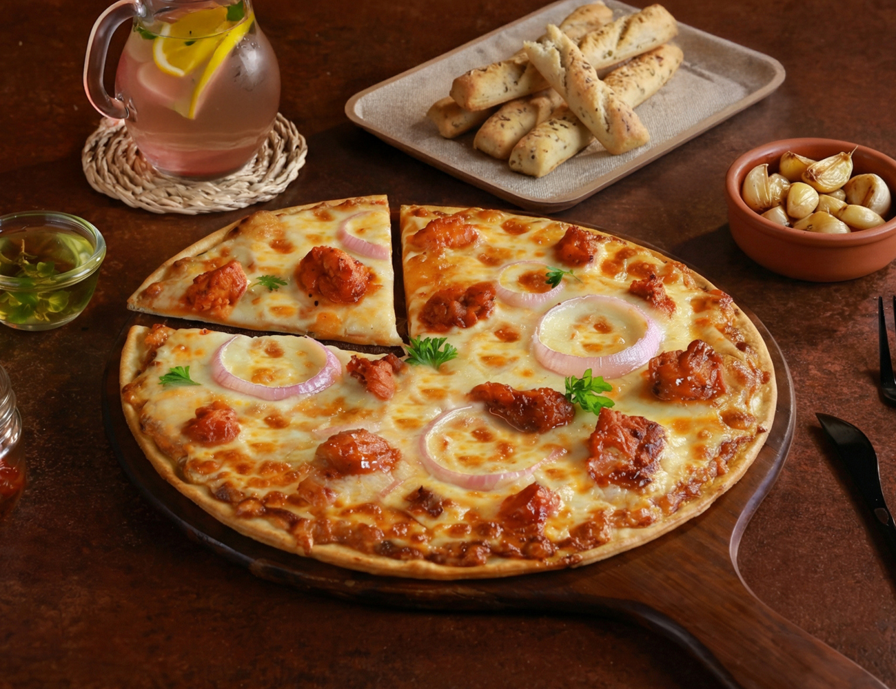 Chicken Blaze Pizza [7" Regular, ULTRA-THIN Crust]