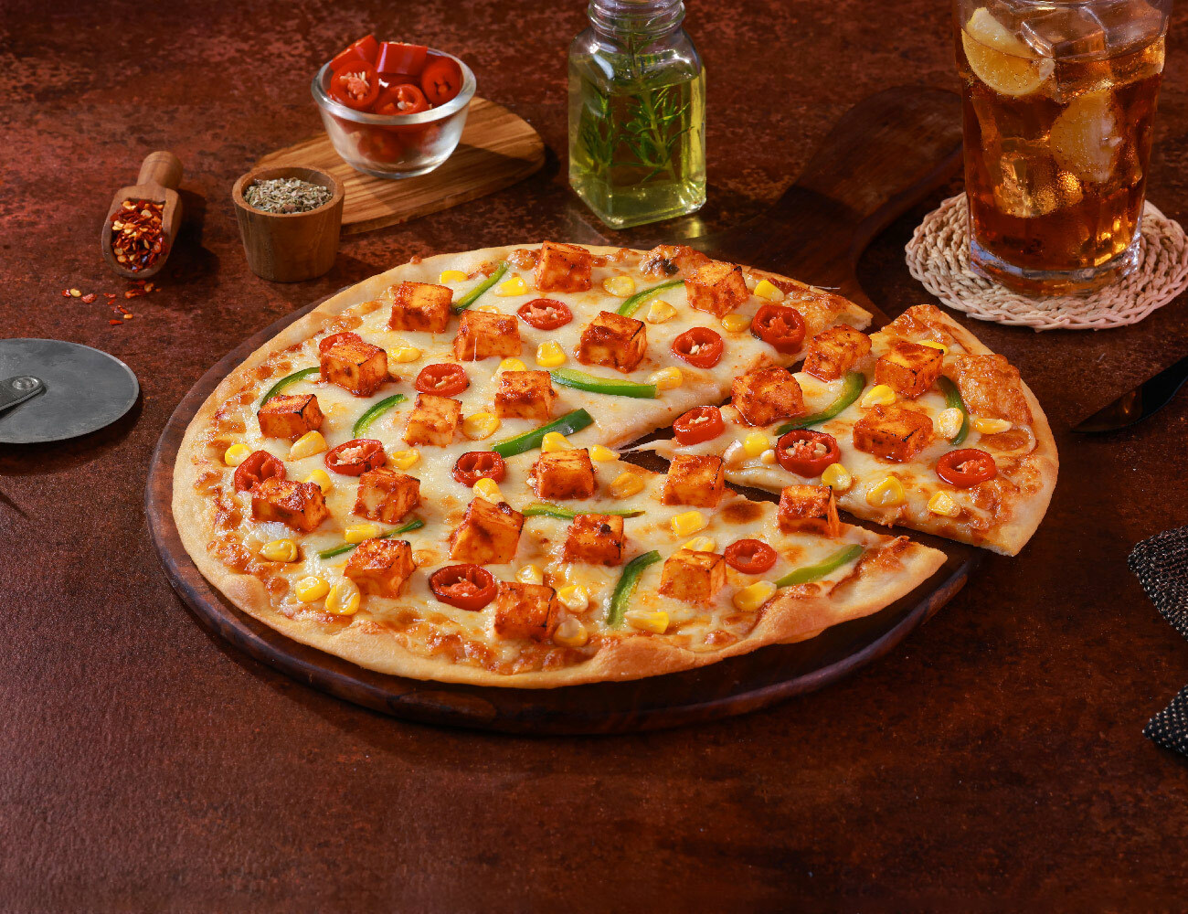 Peri Peri Paneer Pizza [10" Large]