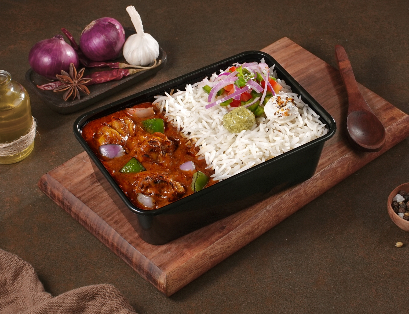 Chicken Kadhai Rice Bowl