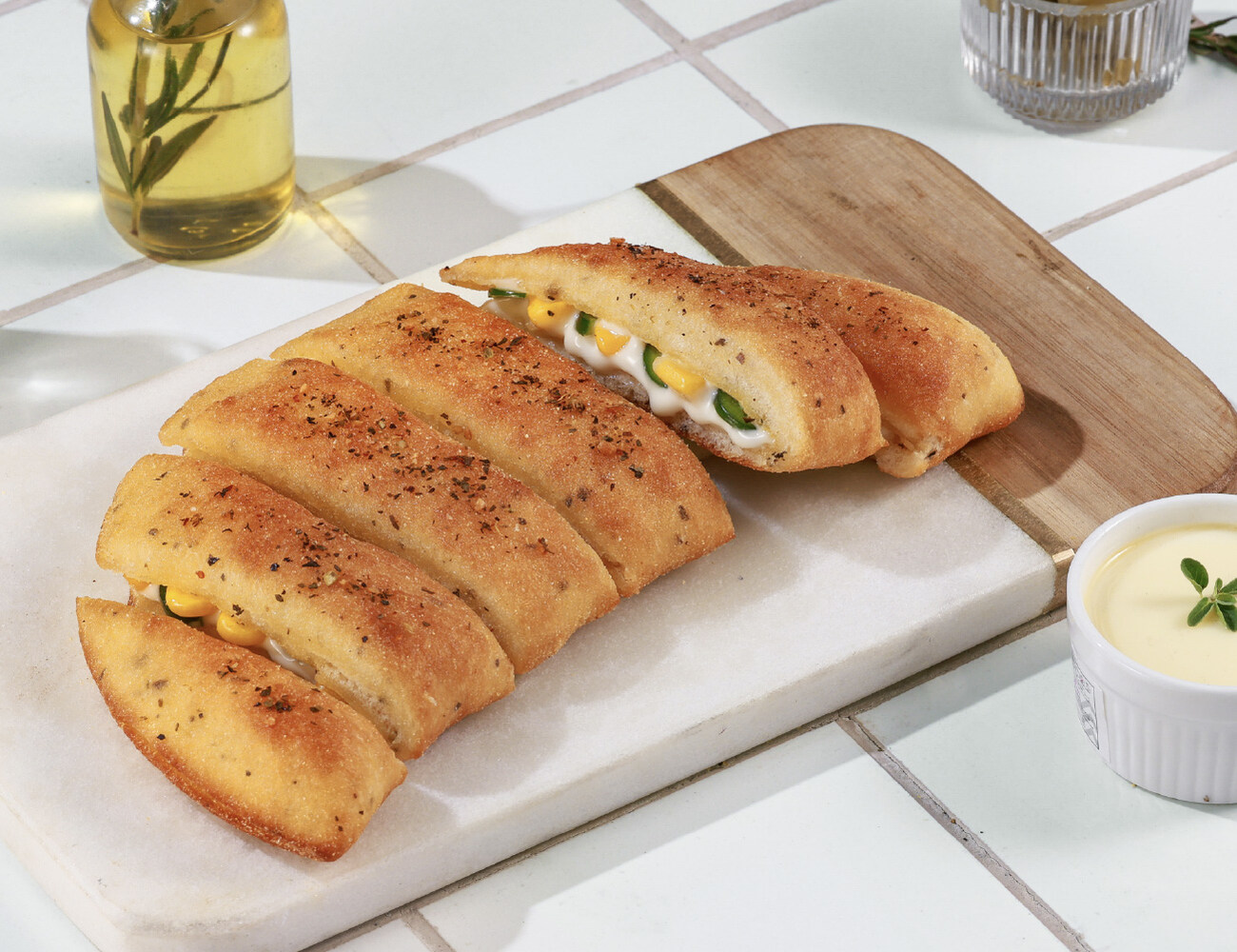 Mexican Stuffed Garlic Bread + Cheesy Dip [FREE]