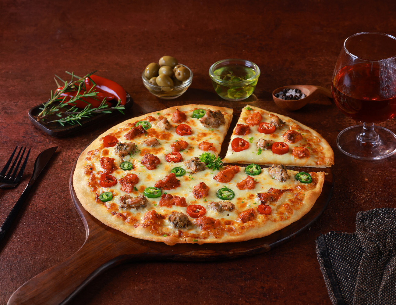 Fiery Spicy Chicken Pizza [10" Large]