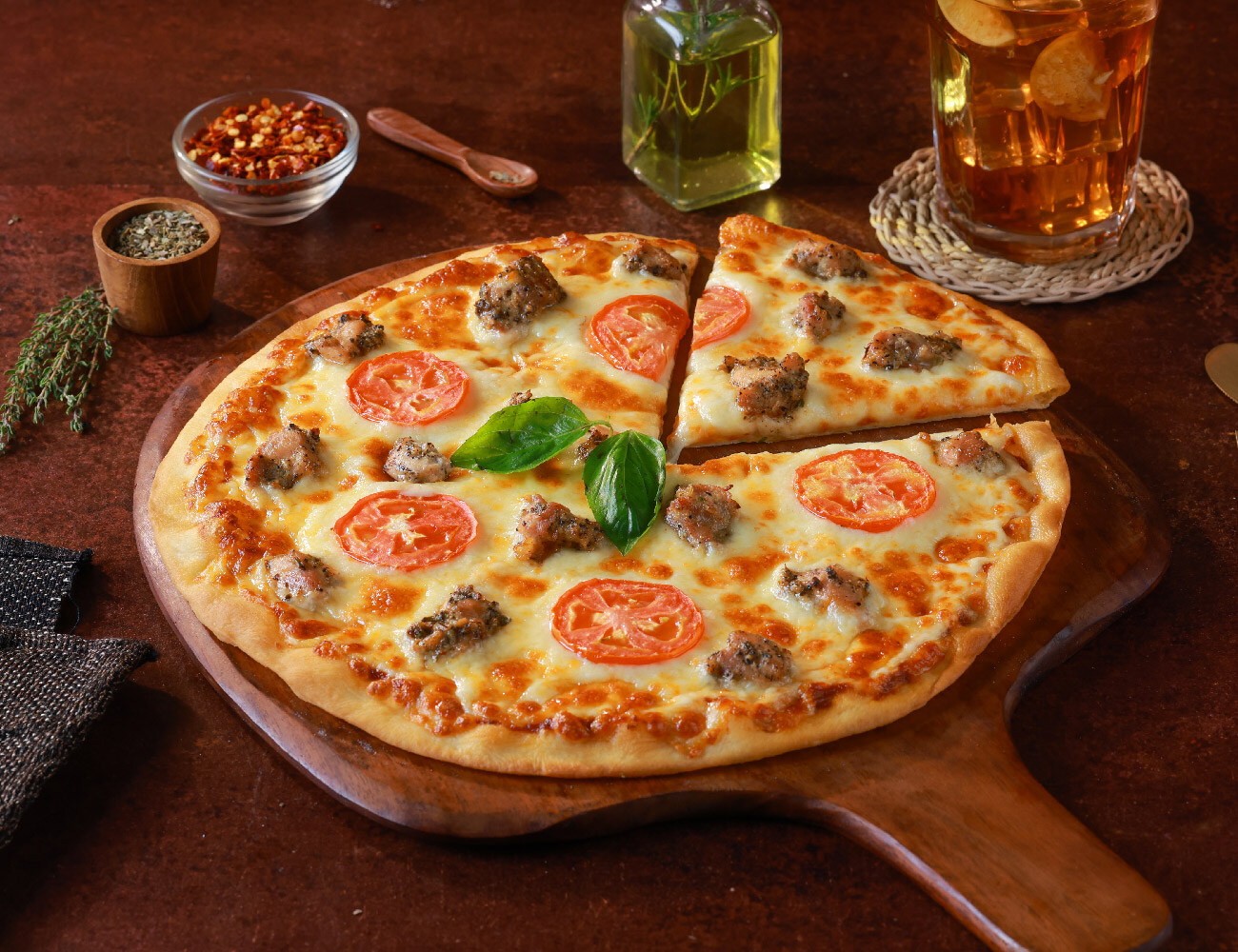 Pepper Chicken Magic Cheese Blast Pizza [10" Large]