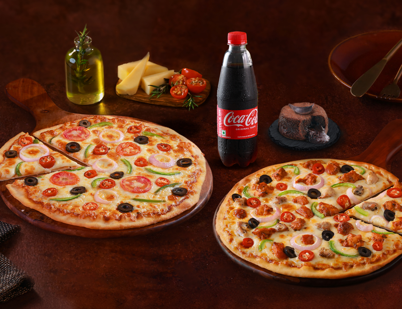 Any 2 Large 10" Pizzas [FREE Coke & Choco Lava Cake]