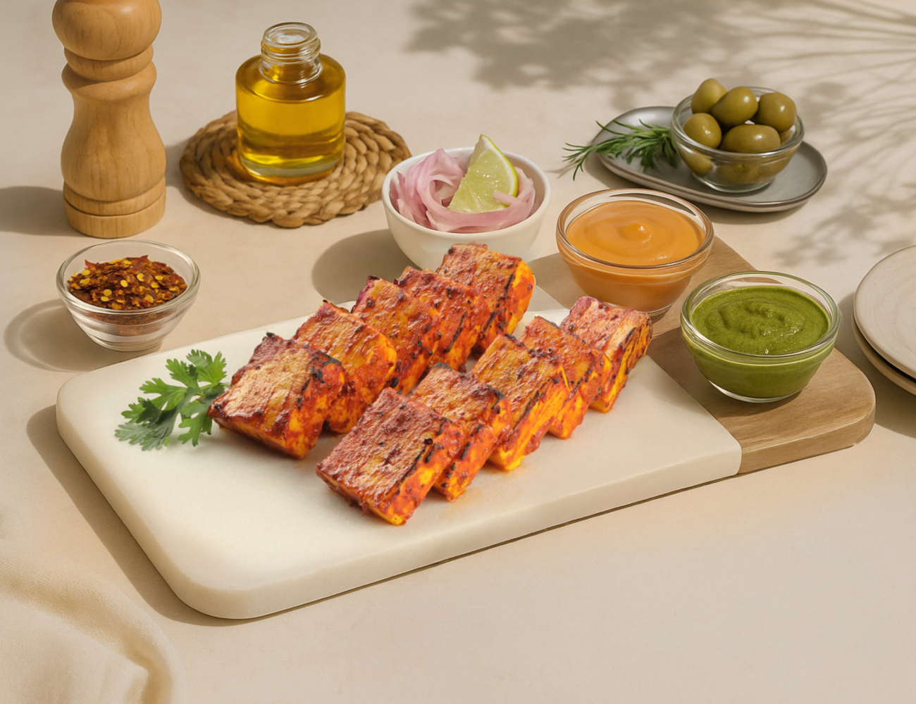 Peri Peri Paneer Skewers [10 Pcs]
