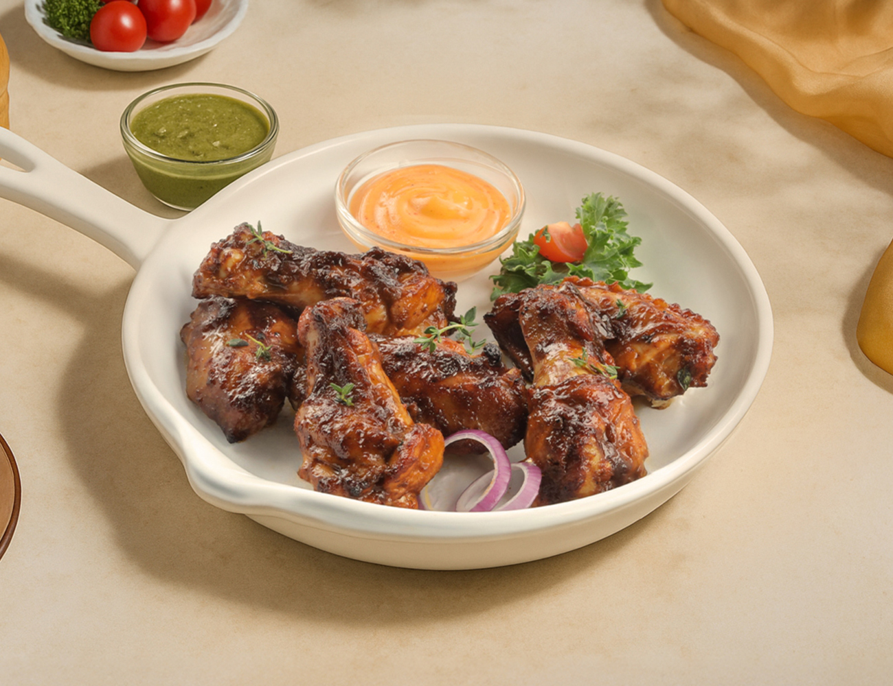 Smoked BBQ Chicken Wings [6 Pcs]