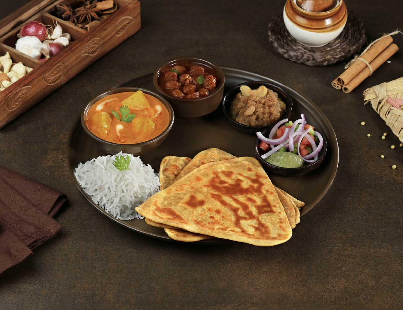 Paneer Butter Masala Veg Thali