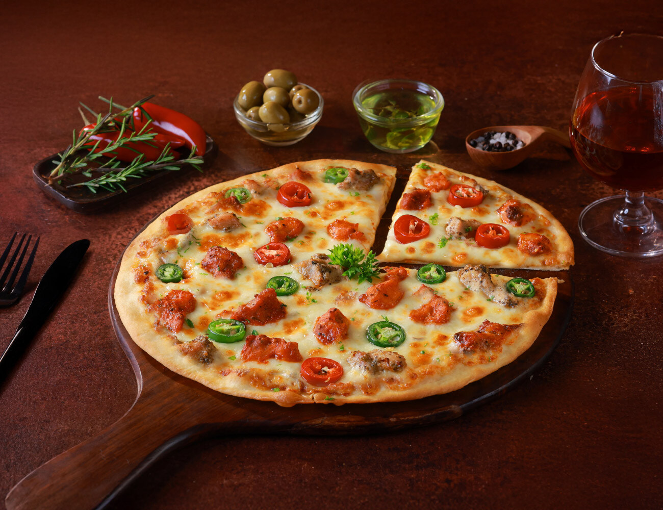 Fiery Spicy Chicken Pizza [7" Regular]