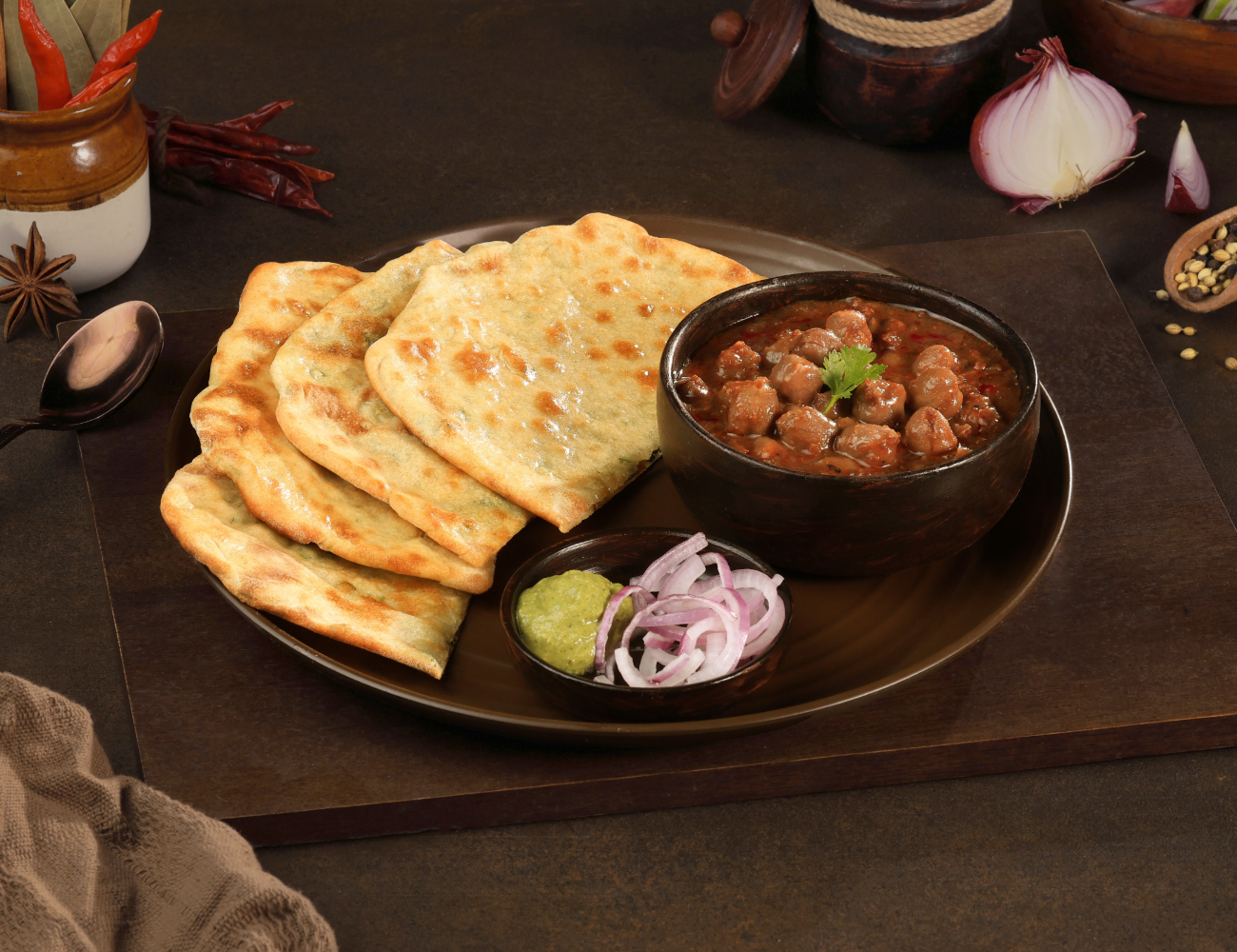 Aloo Paratha [2] + Amritsari Chole Meal