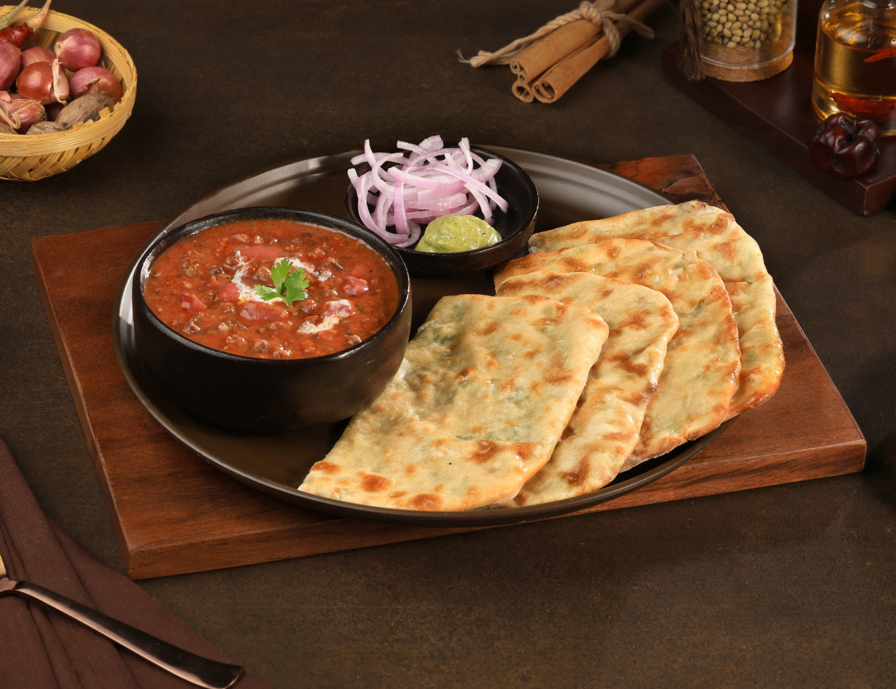 Aloo Paratha [2] + Dal Makhani Meal