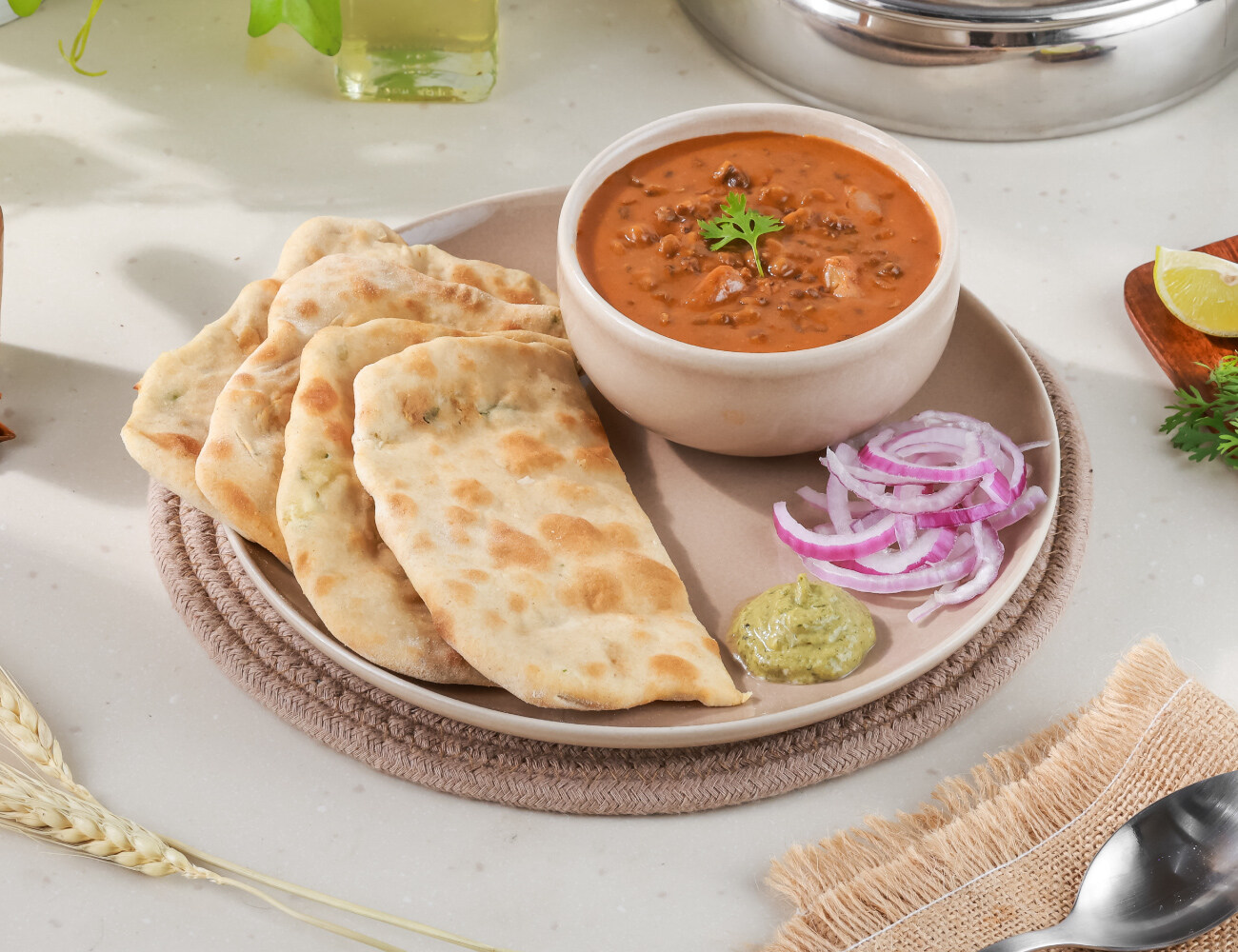 Aloo Paratha [2] & Dal Makhani Thali