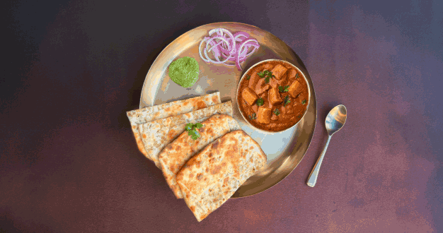 Paneer Tikka Masala & Kulcha [2] Thali