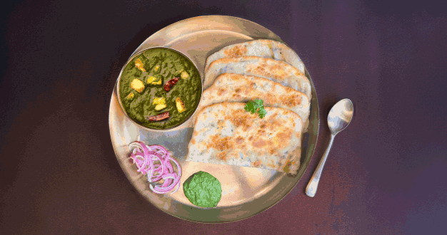 Saag Paneer & Kulcha [2] Thali