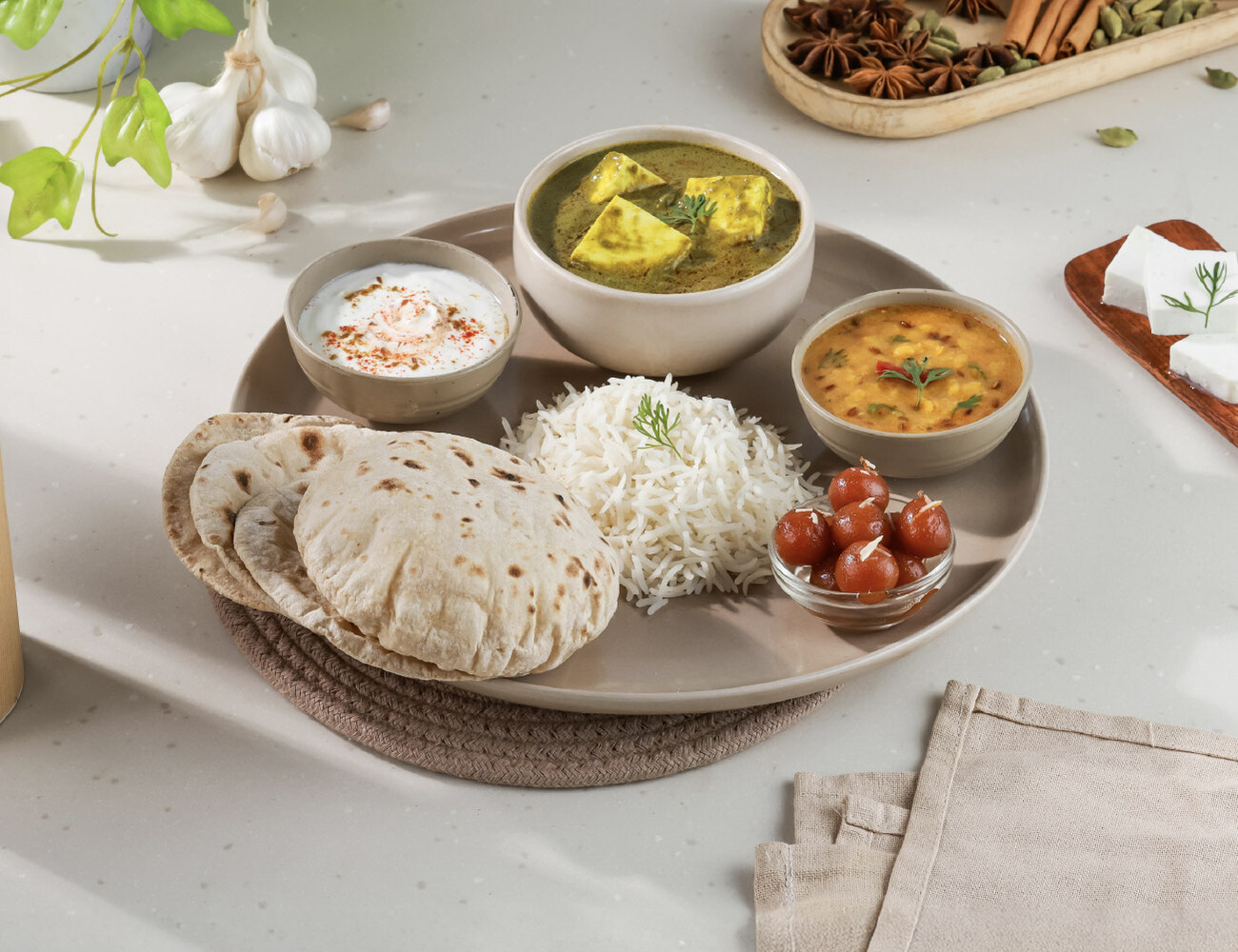 Palak Paneer - Feast Thali